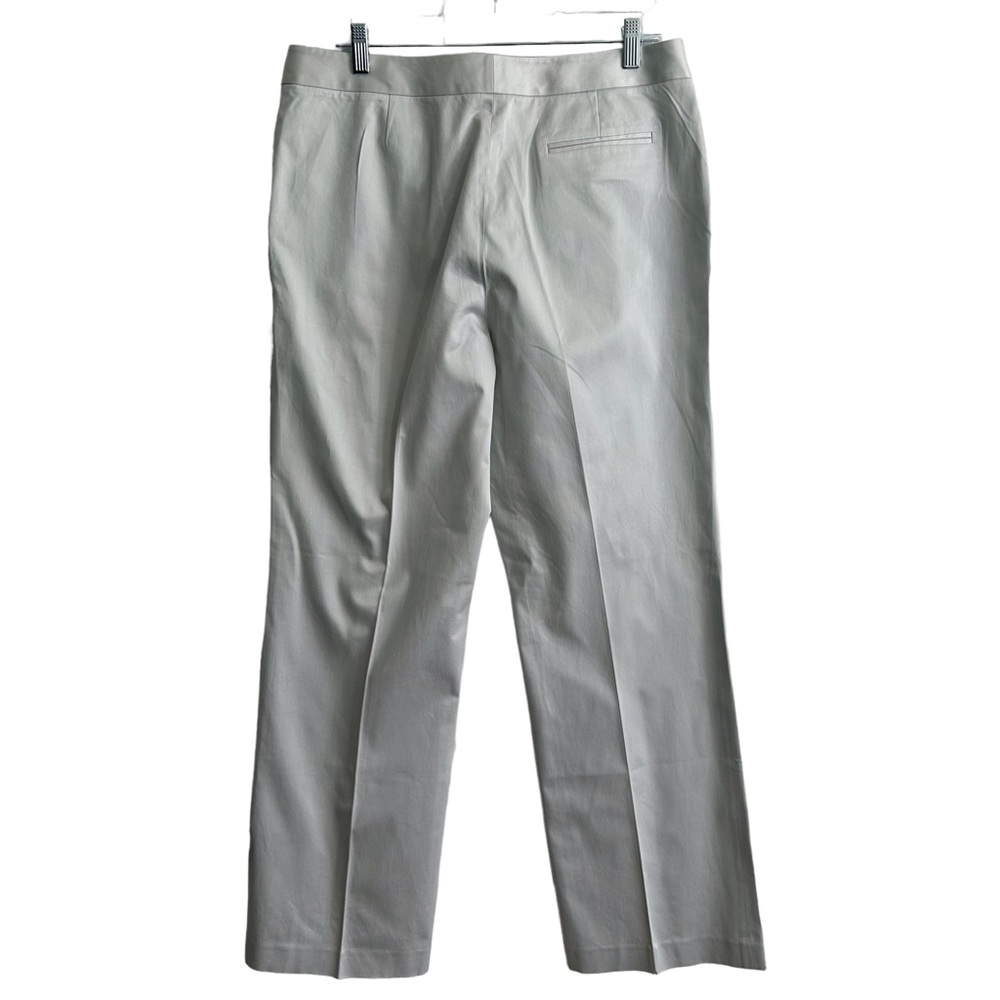 Lafayette 148 NY Light Gray Cotton Pants 14 EUC - Picture 2 of 6